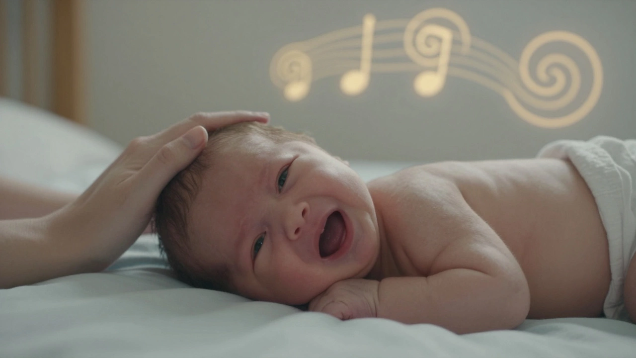 Новорожденный плачет, а мать ласкает его — нежная атмосфера заботы и связи.