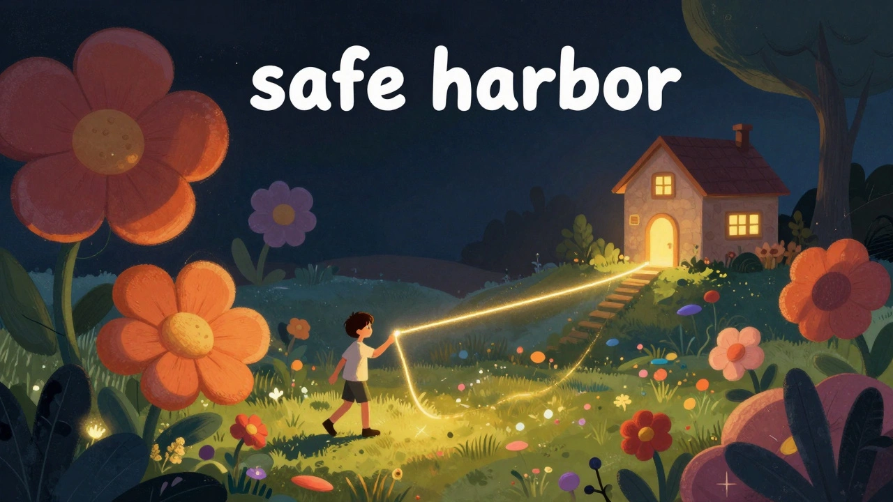 Концептуальное изображение ребенка, исследующего мир с поддержкой семьи